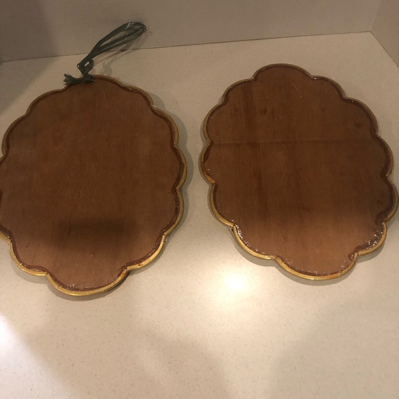 VTG 60s Pair Capiz Shell Art Wall Plaques Original Packaging Made in Philippines - Picture 13 of 15